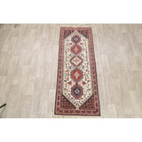 One of a Kind Yalameh Geometric Handmade Wool Persian Oriental Rug - 6'6" x 2'5" Runner
