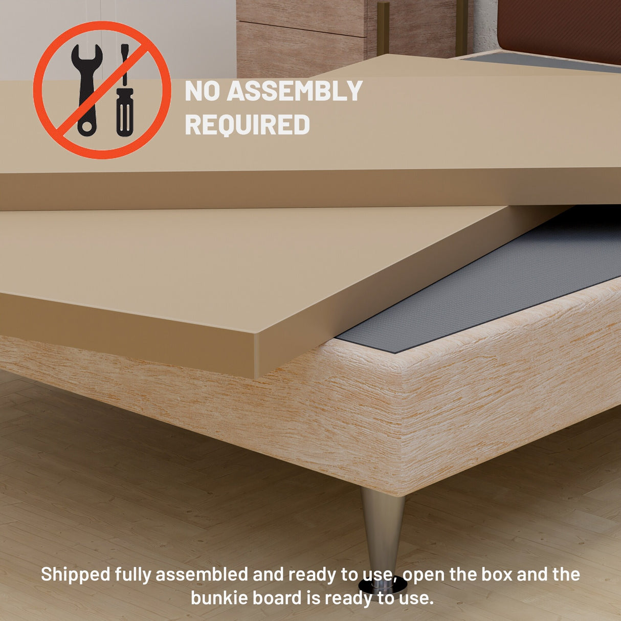 Onetan, 1.5" Split Fully Assembled Bunkie Board for Mattress/Bed Support