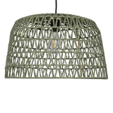 Open Weave Metal and Paper Rope Ceiling Light - 19.6"L x 19.6"W x 11.8"H