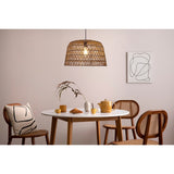 Open Weave Metal and Paper Rope Ceiling Light - 19.6"L x 19.6"W x 11.8"H