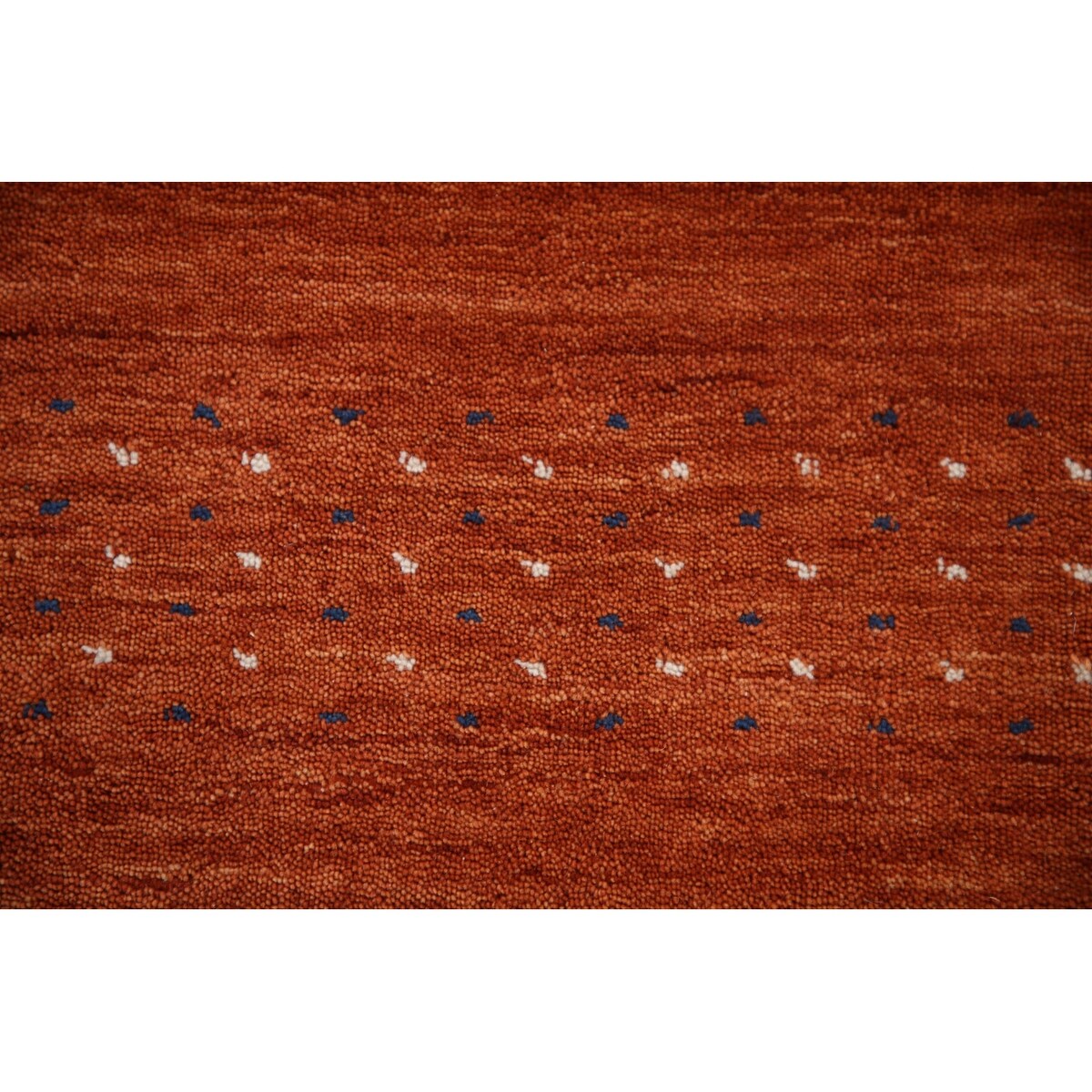 Orange Gabbeh Indian Area Rug Handmade Wool Carpet - 3'11"x 5'11"