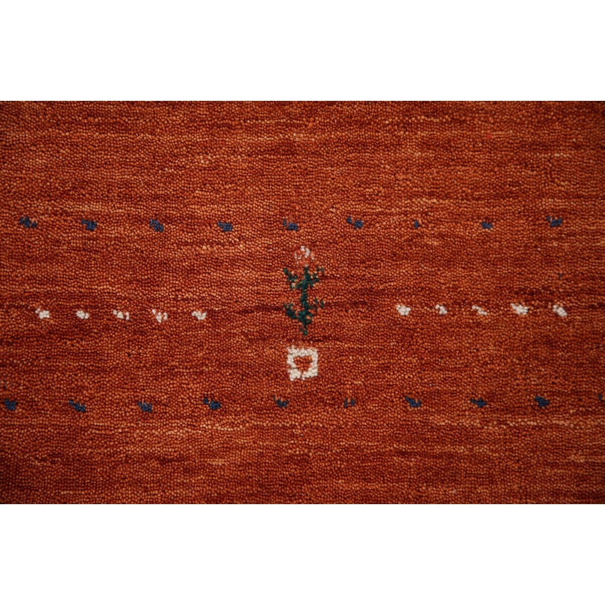 Orange Gabbeh Indian Area Rug Handmade Wool Carpet - 3'11"x 5'11"