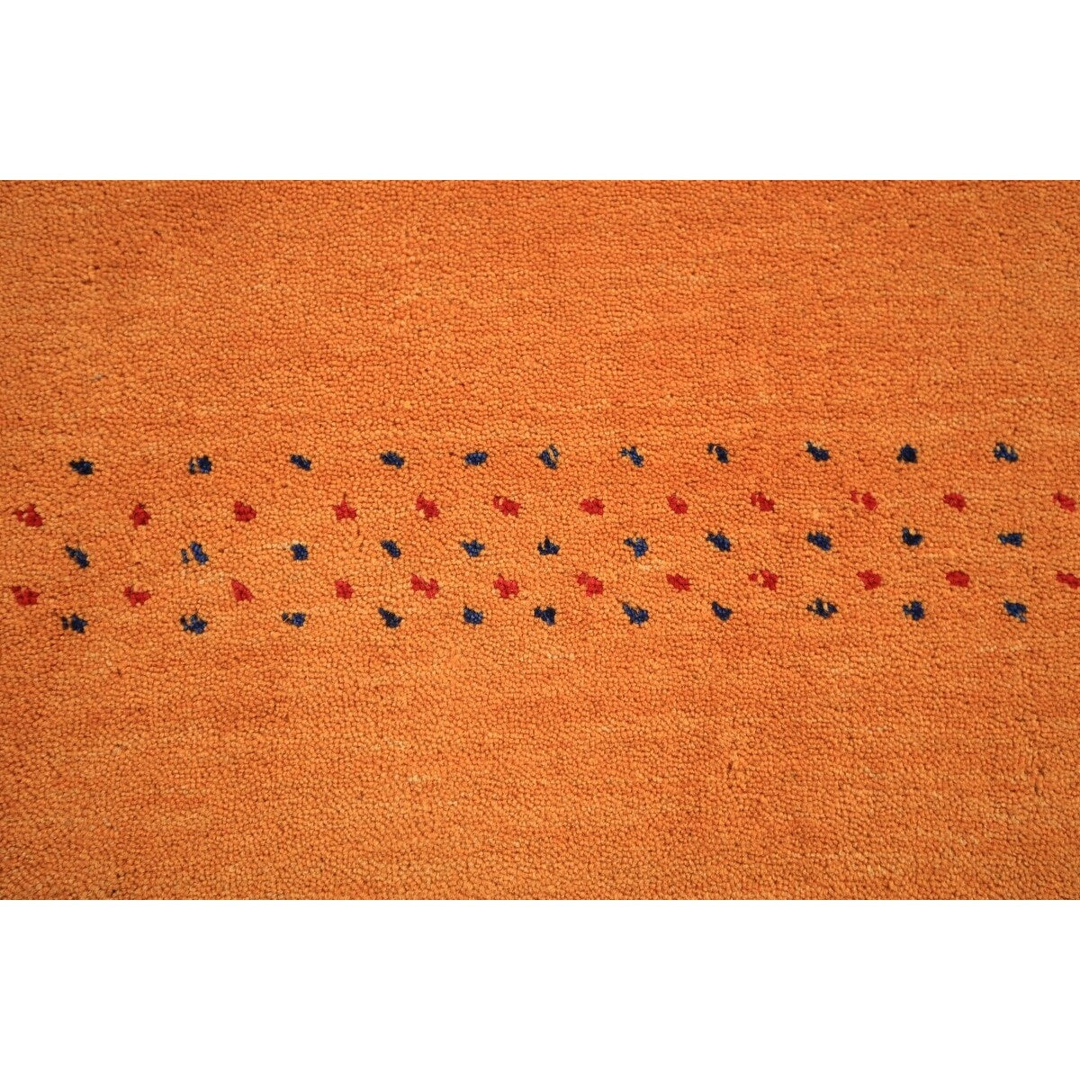 Orange Gabbeh Indian Foyer Rug Handmade Wool Carpet - 2'0" x 3'0"