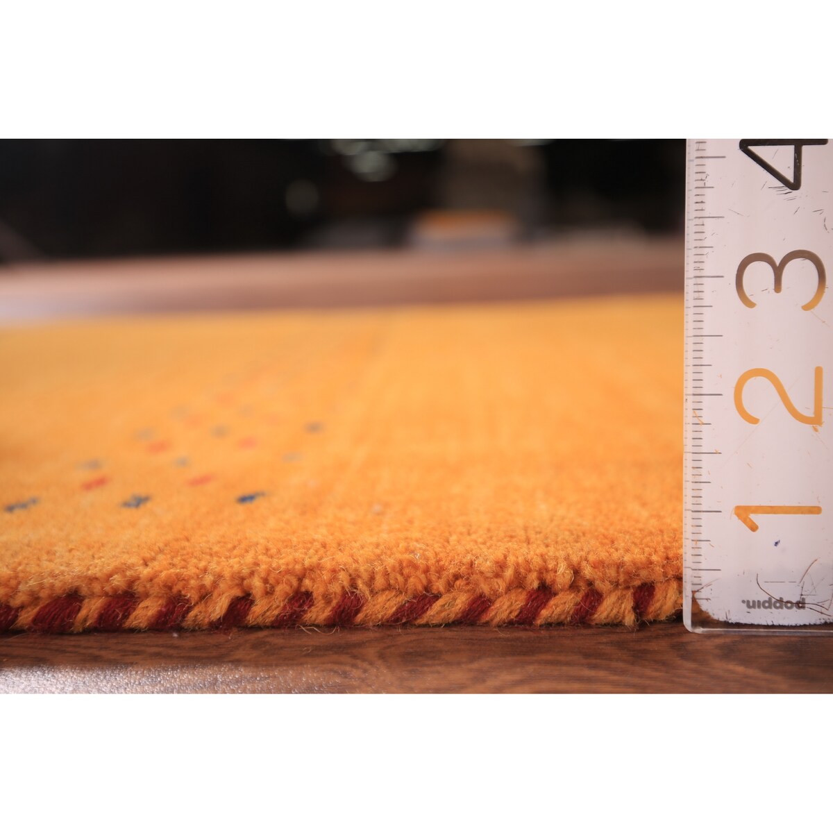 Orange Gabbeh Indian Foyer Rug Handmade Wool Carpet - 2'0" x 3'0"