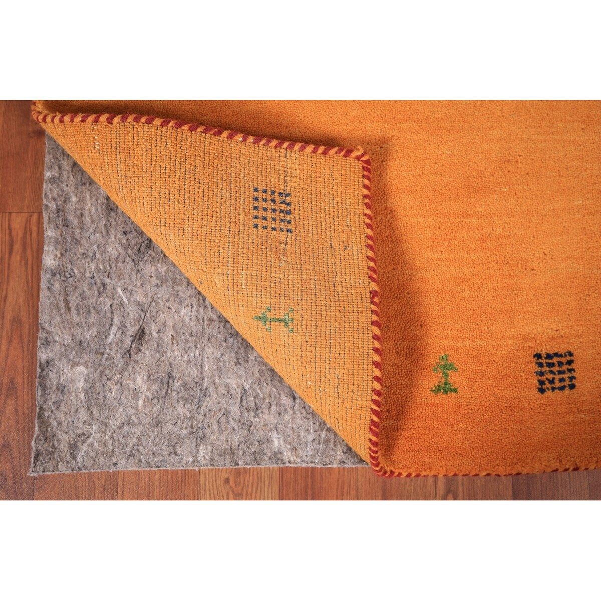 Orange Gabbeh Indian Foyer Rug Handmade Wool Carpet - 2'0" x 3'0"