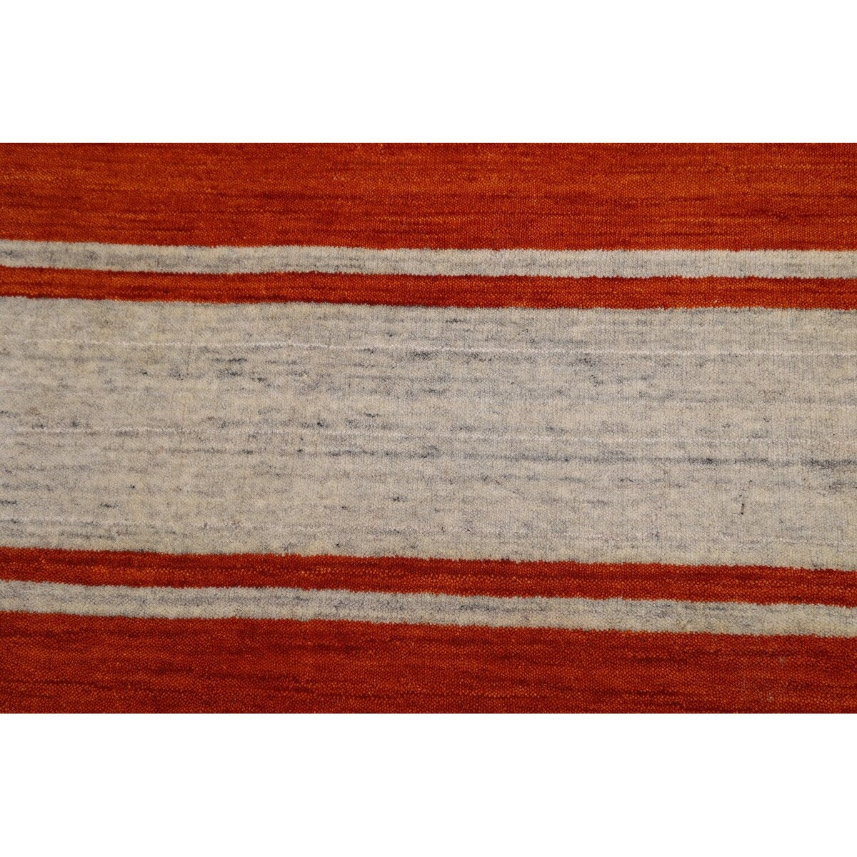 Orange Gabbeh Oriental Runner Rug Hand-Knotted Wool Carpet - 2'6"x 10'9"