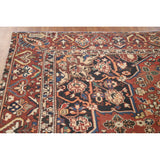 Orange Geometric Bakhtiari Persian Area Rug Handmade Wool Carpet - 9'7" x 12'9"