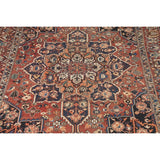 Orange Geometric Bakhtiari Persian Area Rug Handmade Wool Carpet - 9'7" x 12'9"