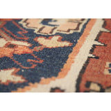 Orange Geometric Bakhtiari Persian Area Rug Handmade Wool Carpet - 9'7" x 12'9"