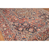 Orange Geometric Bakhtiari Persian Area Rug Handmade Wool Carpet - 9'7" x 12'9"
