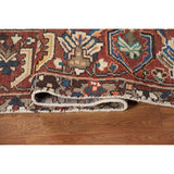 Orange Geometric Bakhtiari Persian Area Rug Handmade Wool Carpet - 9'7" x 12'9"