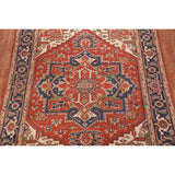 Orange Heriz Serapi Oriental Area Rug Handmade Wool Carpet - 8'11" x 12'1"