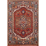 Orange Heriz Serapi Oriental Foyer Rug Handmade Wool Carpet - 2'0" x 3'0"