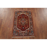 Orange Heriz Serapi Oriental Foyer Rug Handmade Wool Carpet - 2'0" x 3'0"