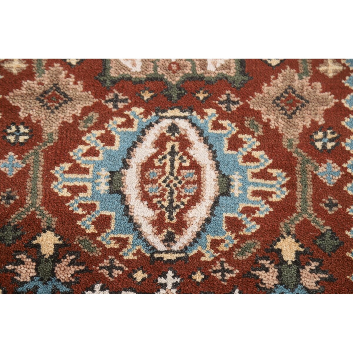 Orange Heriz Serapi Runner Rug Handmade Wool Carpet - 2'6"x 19'9"