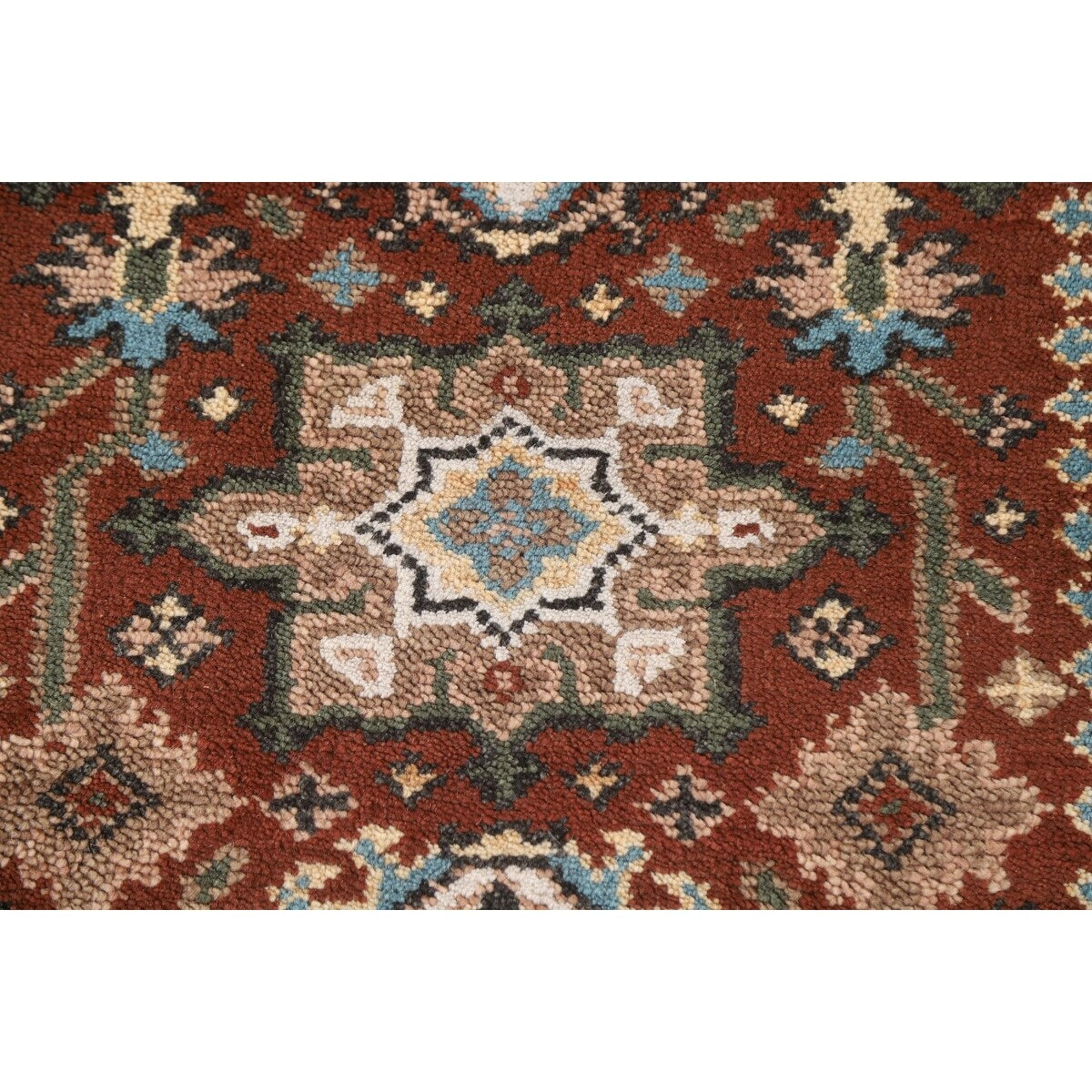 Orange Heriz Serapi Runner Rug Handmade Wool Carpet - 2'6"x 19'9"