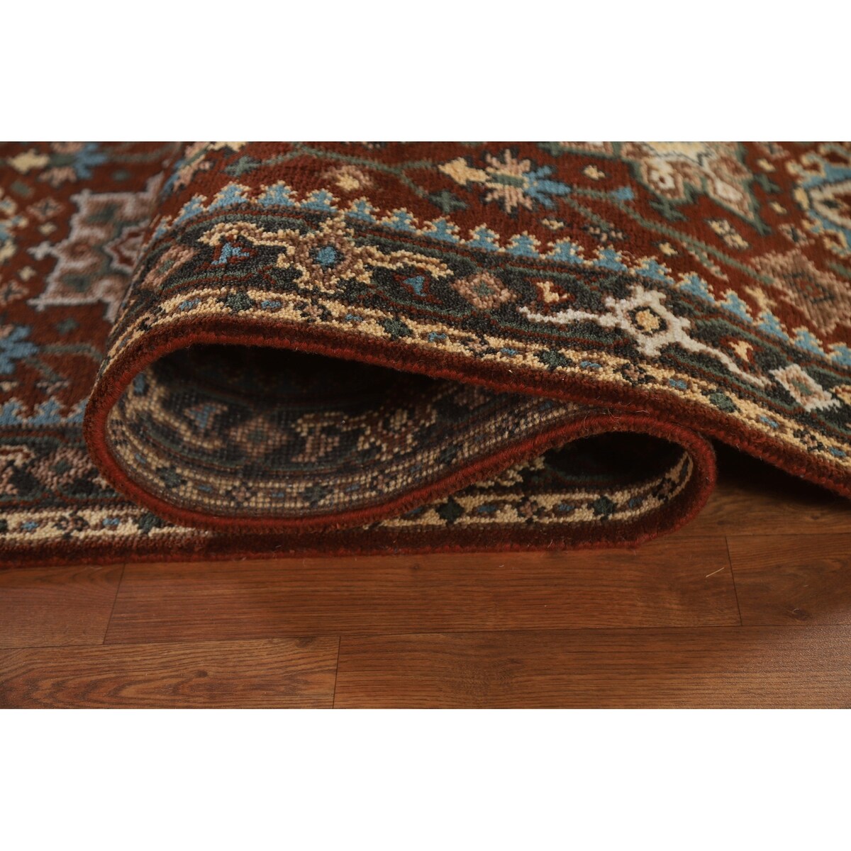 Orange Heriz Serapi Runner Rug Handmade Wool Carpet - 2'6"x 19'9"