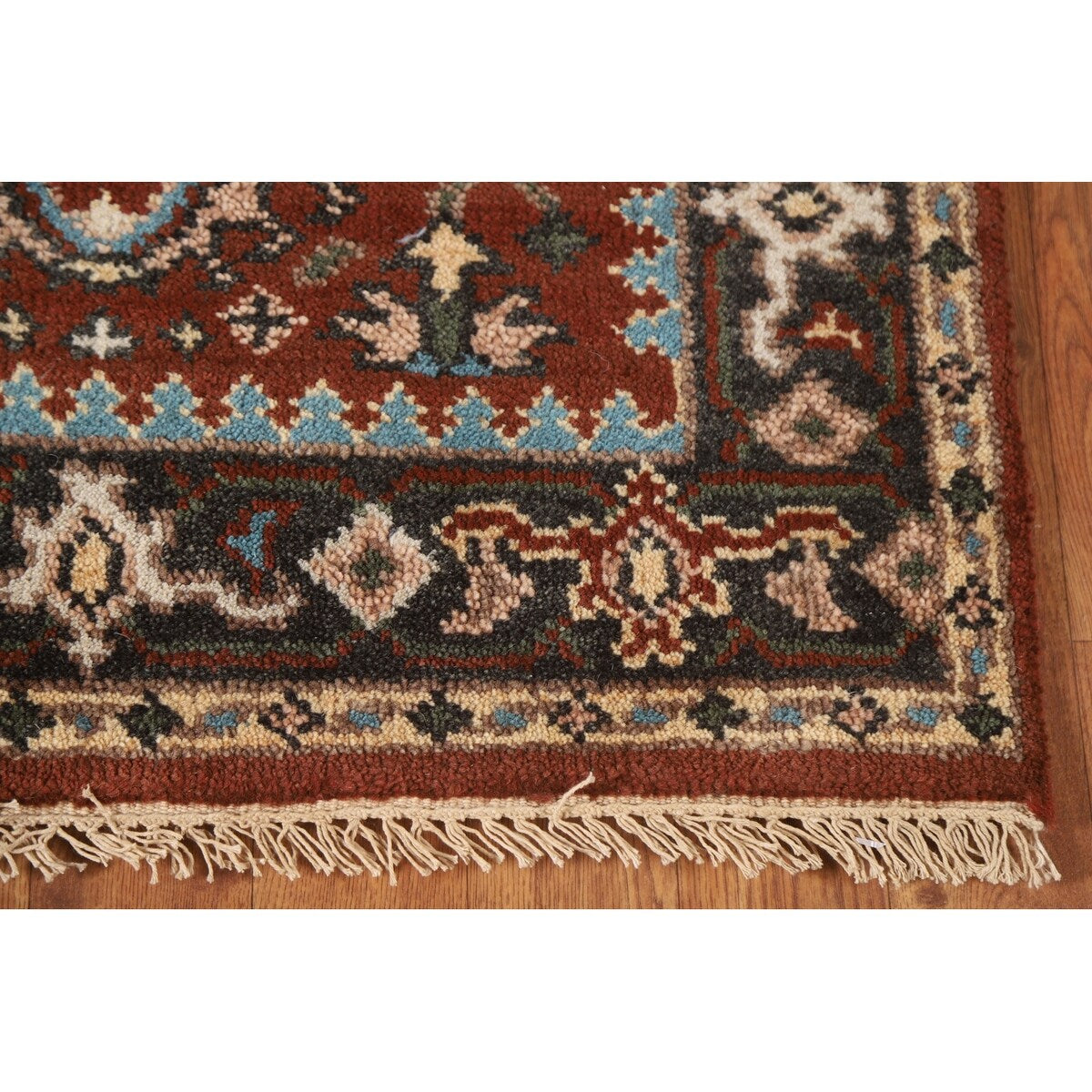 Orange Heriz Serapi Runner Rug Handmade Wool Carpet - 2'6"x 19'9"