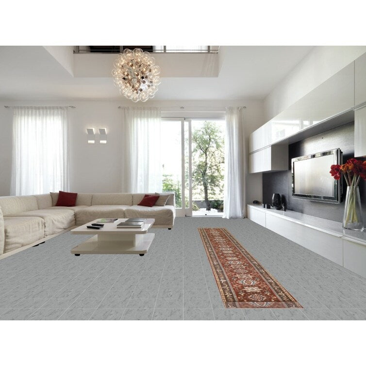 Orange Heriz Serapi Runner Rug Handmade Wool Carpet - 2'6"x 19'9"