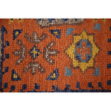 Orange Kazak Indian Runner Rug Hand-Knotted Wool Carpet - 2'7"x 14'1"