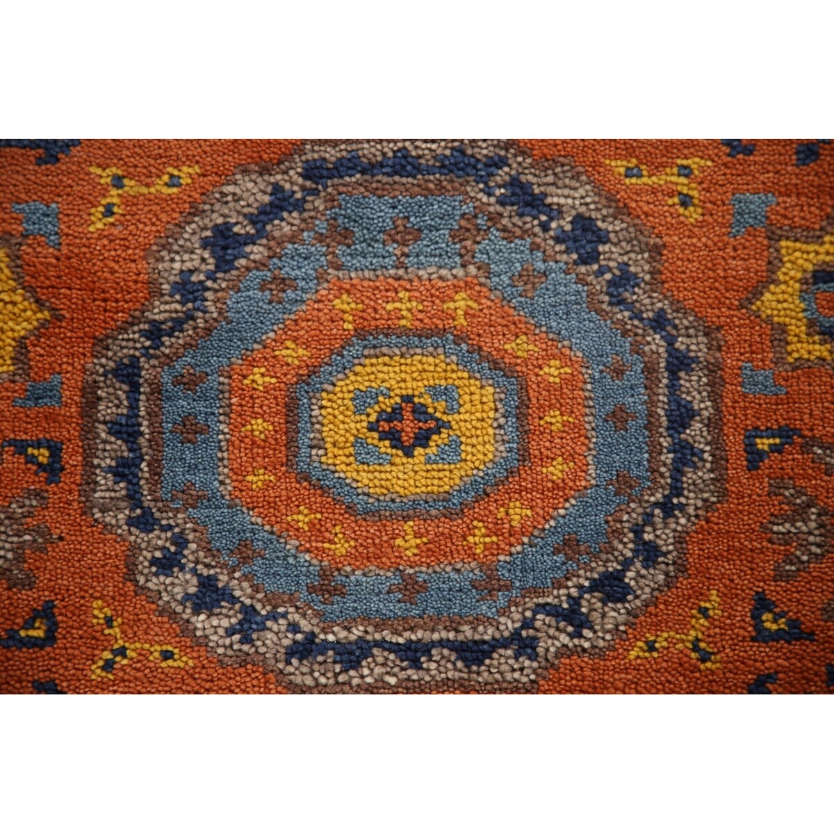 Orange Kazak Indian Runner Rug Hand-Knotted Wool Carpet - 2'7"x 14'1"