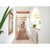 Orange Kazak Indian Runner Rug Hand-Knotted Wool Carpet - 2'7"x 14'1"