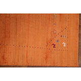 Orange Modern Gabbeh Oriental Area Rug Hand-Knotted Wool Carpet - 5'9" x 8'0"