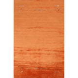 Orange Modern Gabbeh Oriental Area Rug Hand-Knotted Wool Carpet - 5'9" x 8'0"