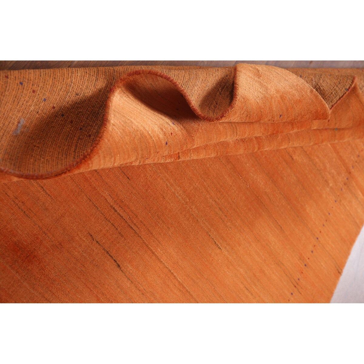 Orange Modern Gabbeh Oriental Area Rug Hand-Knotted Wool Carpet - 5'9" x 8'0"