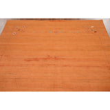 Orange Modern Gabbeh Oriental Area Rug Hand-Knotted Wool Carpet - 5'9" x 8'0"