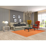 Orange Modern Gabbeh Oriental Area Rug Hand-Knotted Wool Carpet - 5'9" x 8'0"