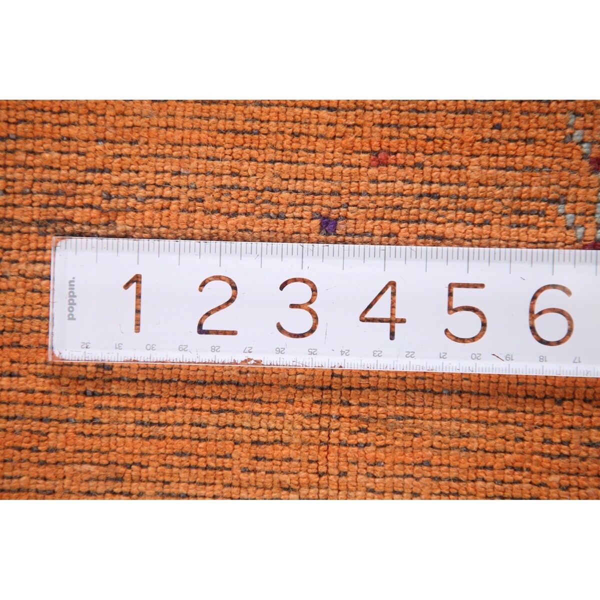 Orange Modern Gabbeh Oriental Area Rug Hand-Knotted Wool Carpet - 5'9" x 8'0"