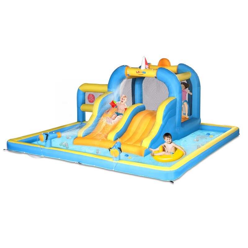 Bouncy House with Dual Slide,Water Guns and Trampolines