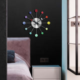 Orb Spoke 15 inch Mid-Century Modern Ball Wall Clock - 15 Inch