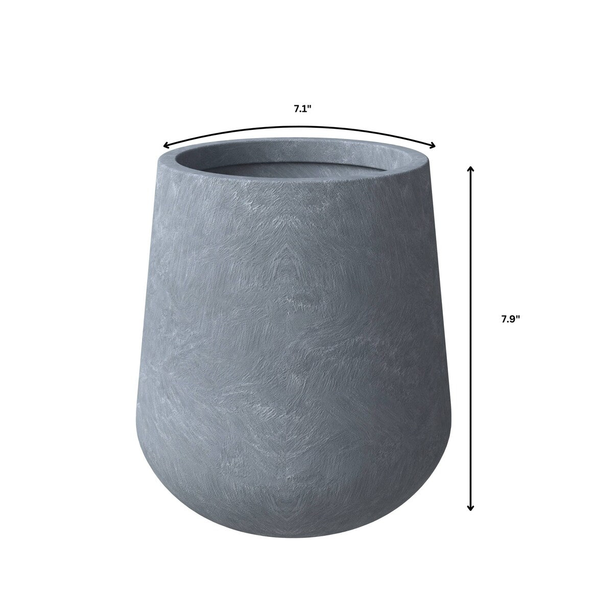 Orchid 4-Piece Round Modern Fiberstone and MgO Clay Decorative Planter Pot Set for Living Room Office Home Patio Porch Decor