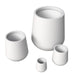 Orchid 4-Piece Round Modern Fiberstone and MgO Clay Decorative Planter Pot Set for Living Room Office Home Patio Porch Decor