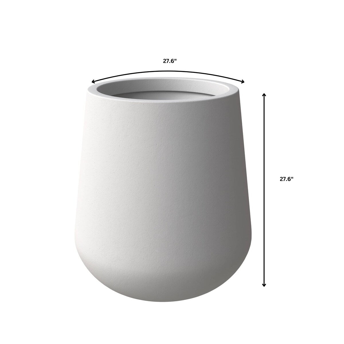 Orchid 4-Piece Round Modern Fiberstone and MgO Clay Decorative Planter Pot Set for Living Room Office Home Patio Porch Decor