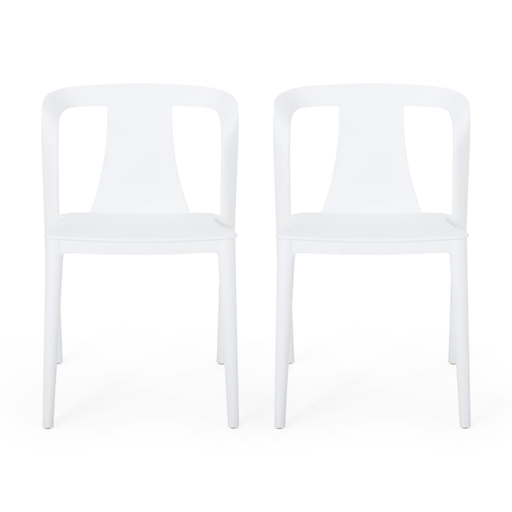 Orchid Outdoor Stacking Dining Chair (Set of 2) by Christopher Knight Home - 21.50" W x 19.50" D x 30.50" H