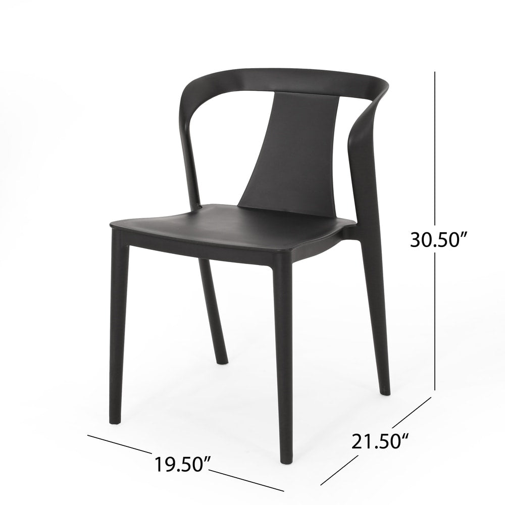 Orchid Outdoor Stacking Dining Chair (Set of 2) by Christopher Knight Home - 21.50" W x 19.50" D x 30.50" H