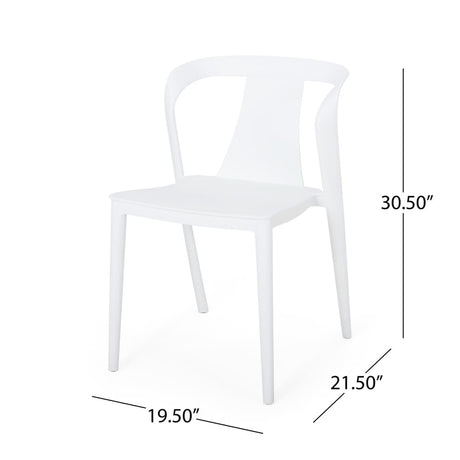 Orchid Outdoor Stacking Dining Chair (Set of 2) by Christopher Knight Home - 21.50" W x 19.50" D x 30.50" H