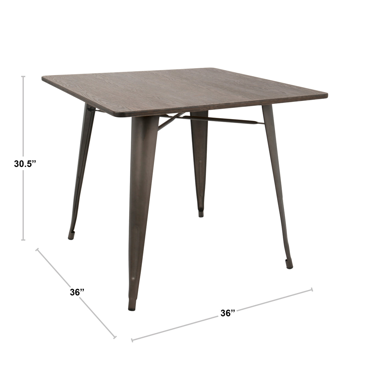 Carbon Loft Samira 36" Industrial Farmhouse Dining Table