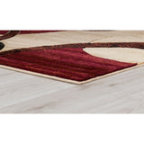 Orelsi Collection Abstract Geometric Circles Area Rug
