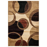 Orelsi Collection Abstract Geometric Circles Area Rug