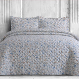 Azores Home Organic Cotton 300 Thread Count Printed Oversized Quilt Set