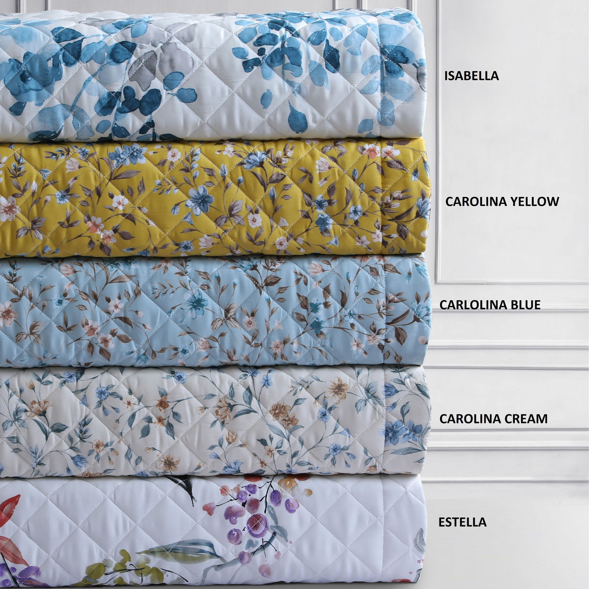 Azores Home Organic Cotton 300 Thread Count Printed Oversized Quilt Set