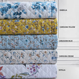 Azores Home Organic Cotton 300 Thread Count Printed Oversized Quilt Set