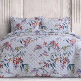 Azores Home Organic Cotton 300 Thread Count Printed Oversized Quilt Set