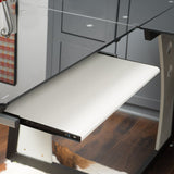 Oria L-Shape Tempered Glass Office Desk by Christopher Knight Home
