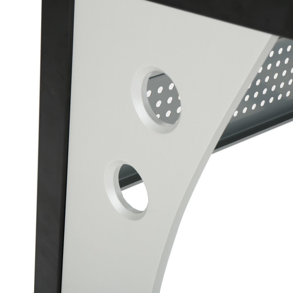 Oria L-Shape Tempered Glass Office Desk by Christopher Knight Home