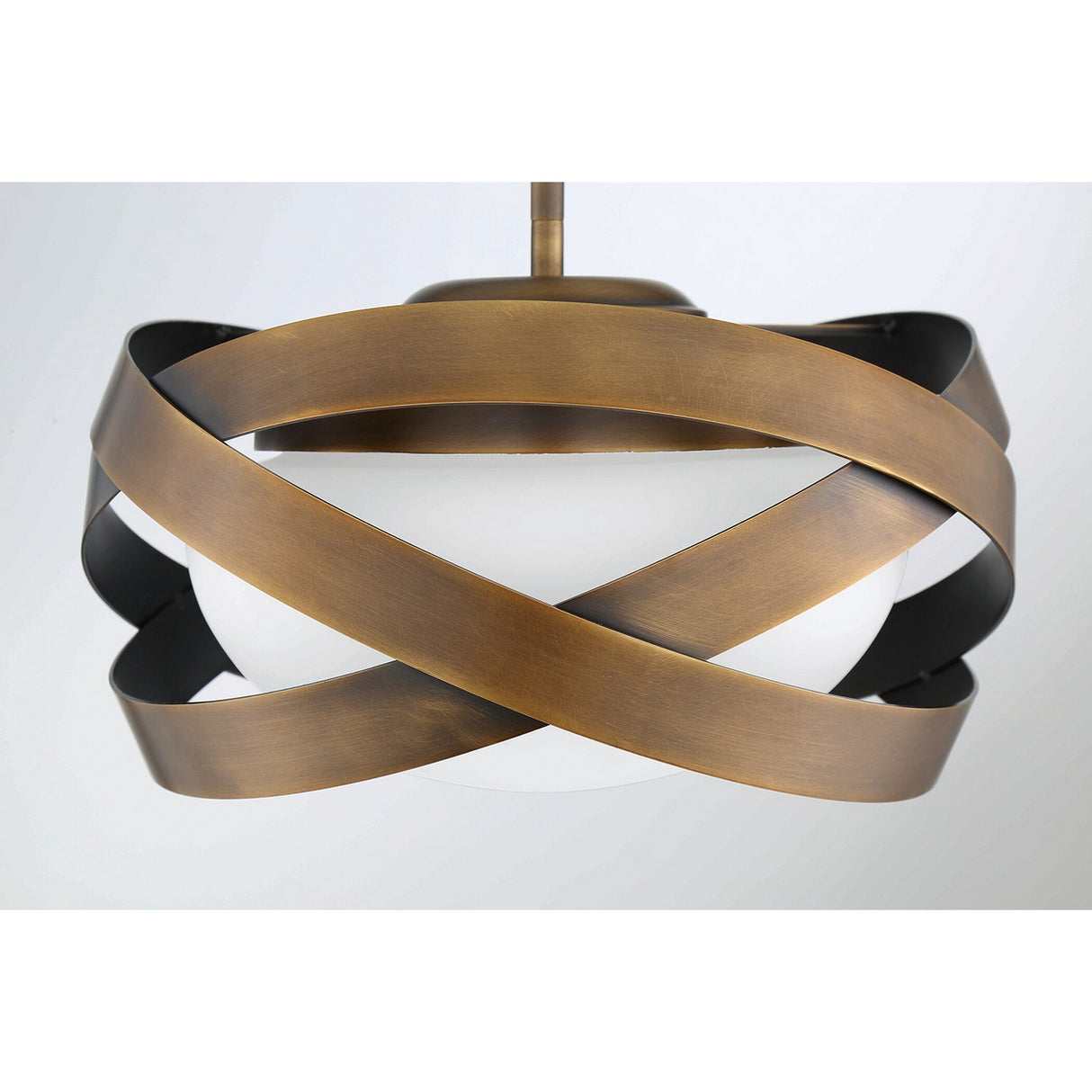Orian 1-Light Black and Brass Pendant